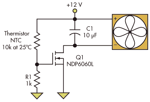Якщо ви маєте в своєму розпорядженні термістором з позитивним коефіцієнтом, поміняйте його місцями з резистором R1