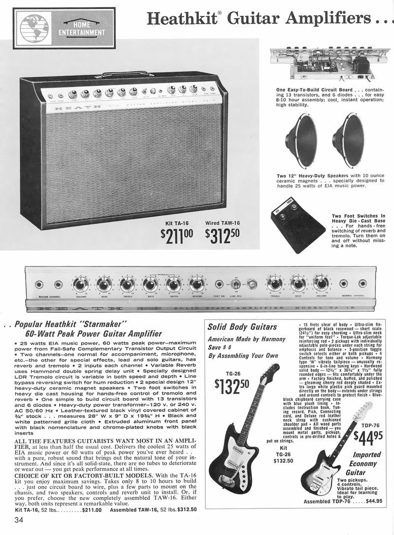 Такий підхід був не надто популярний в 60-х (теплий ламповий тренд в гітарному посиленні був сильний), але дозволяв придбати дешеве гітарне обладнання небагатим початківцям музикантам