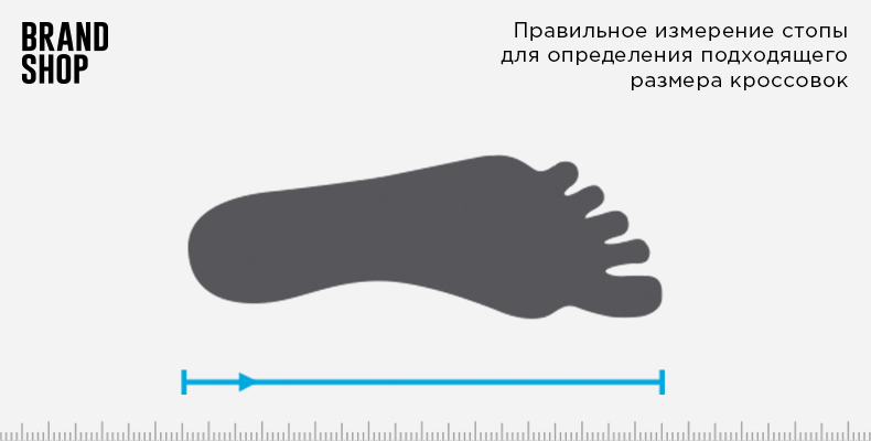 Загальна схема підбору розміру кросівок представлена ​​в нашому матеріалі   http://brandshop-ru